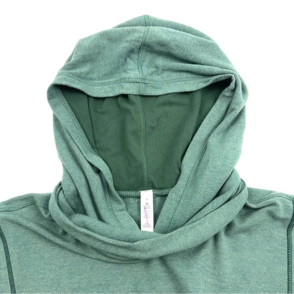 Lululemon Women’s Serenity Hoodie Pullover Green Short Sleeve W3E32S